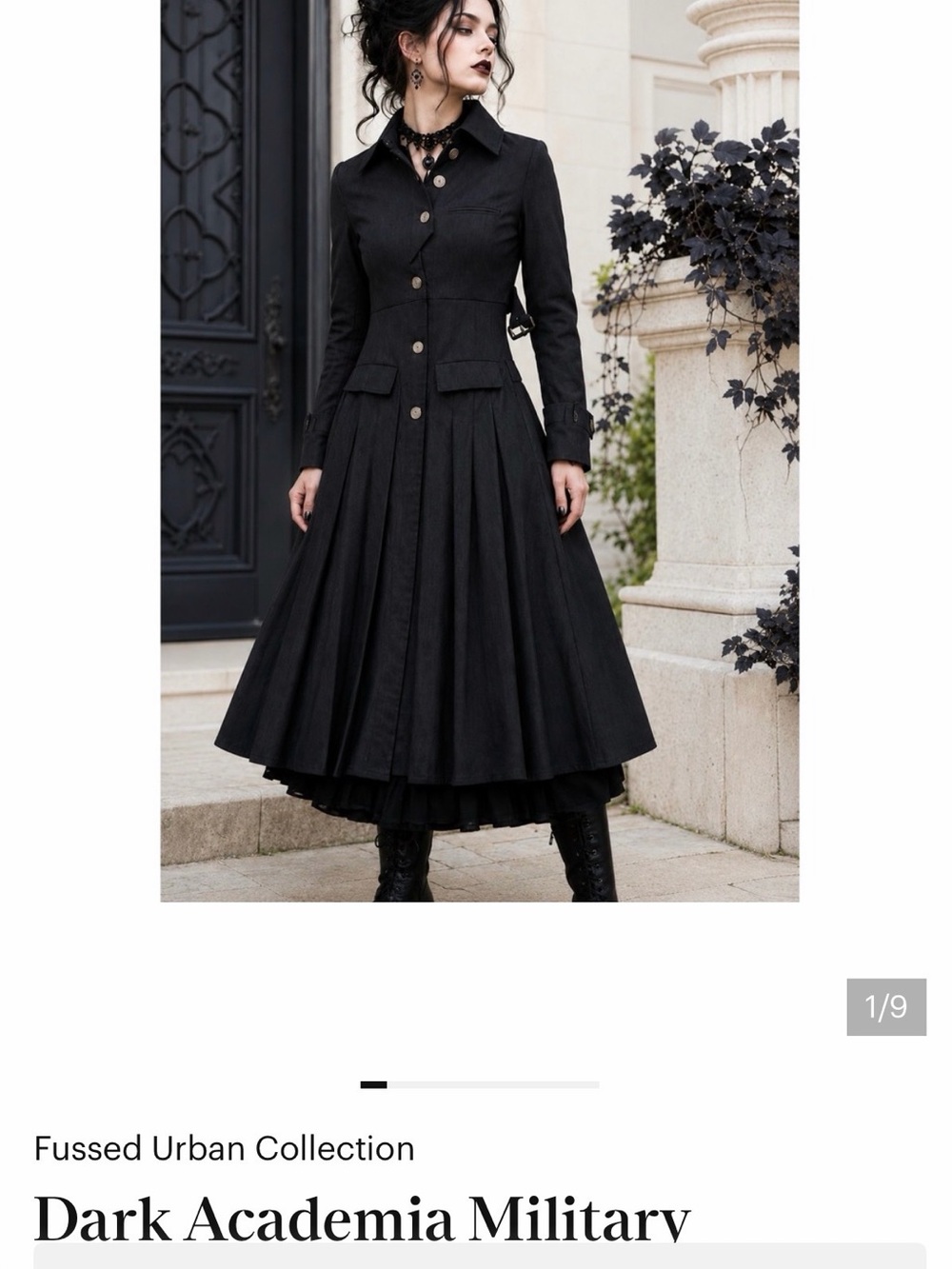 Rare Women's Black Pleated Midi dress or Jacket